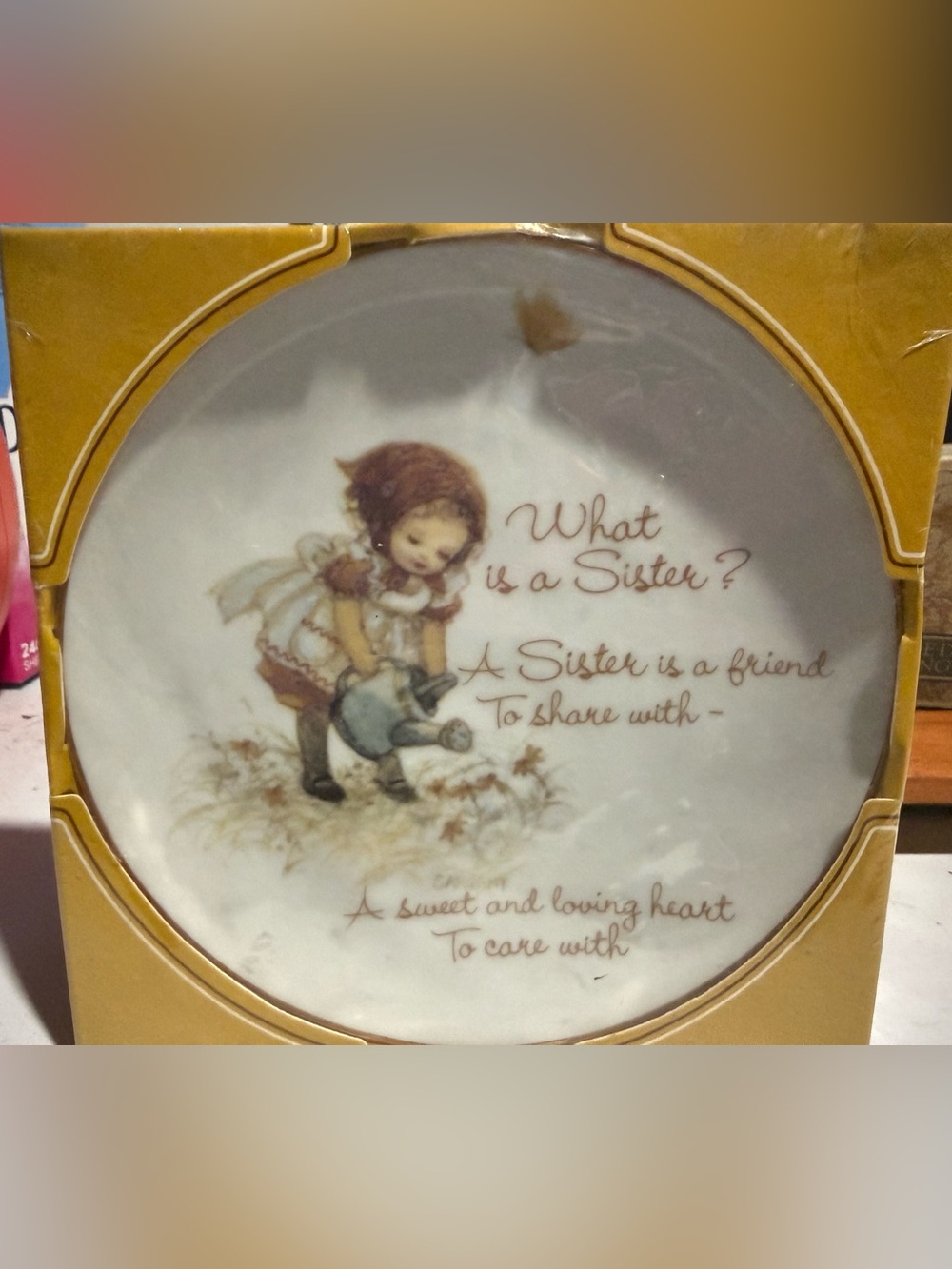 Vintage 1978 Lasting Memories Sister Porcelain Plate Japan NIB